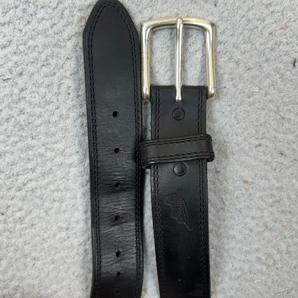 Red Wing Shoes Belt Mens 42 96523 Black Leather Casual Workwear Logo Made In USA